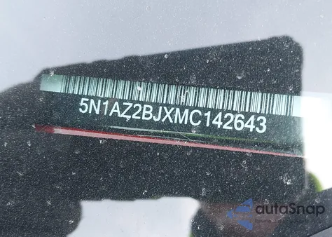 2021 Nissan Murano Sv Fwd из США, поврежденный, VIN 5N1AZ2BJXMC142643